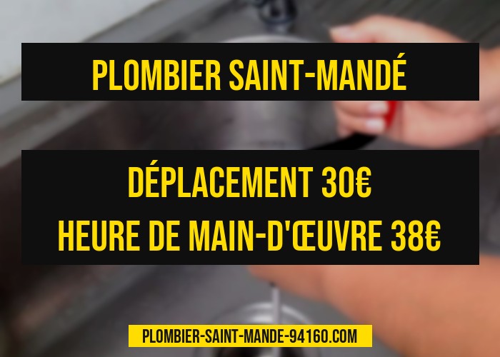 tarif plombier de Saint-Mandé